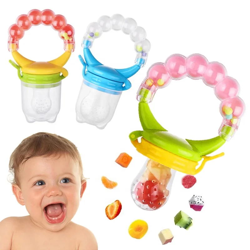 Wholesale Silicone Baby fruit feeder Infant Teething Toy Baby silicone baby pacifier fruit