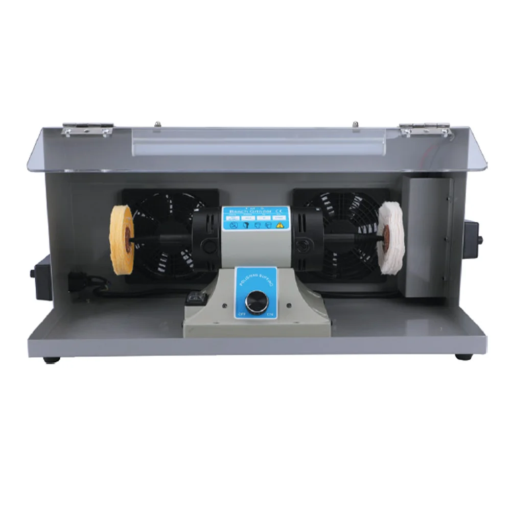 Most Popular 300w 75mm Dust Collector Machine Polishing Wheel Portable Bench Grinder