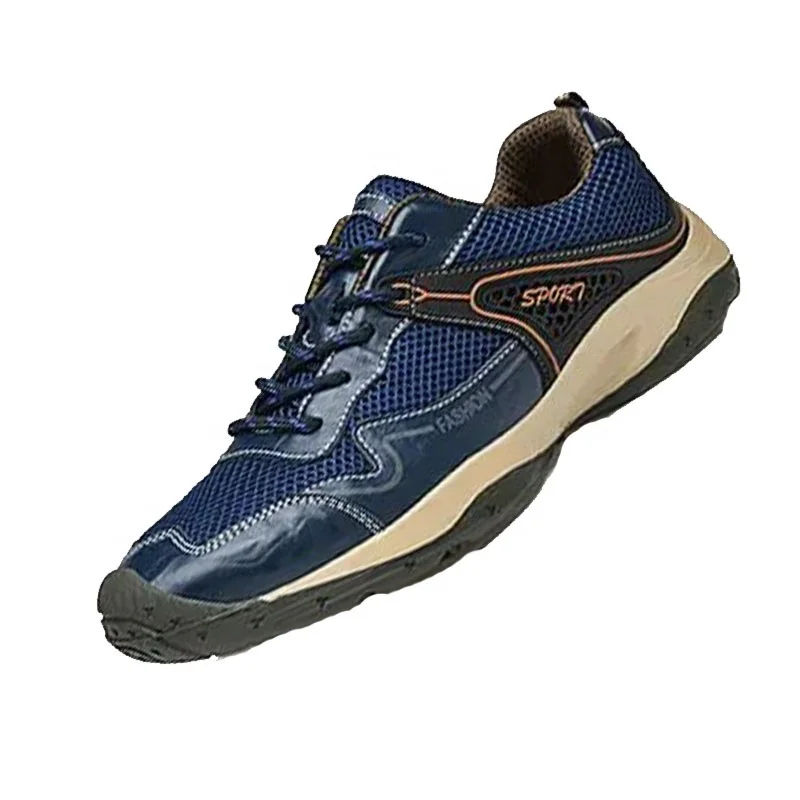 
dropshipping outdoor hiking shoes lace up anti slip genuine leather sports climbing trekking rubber out sole walking men shoes 