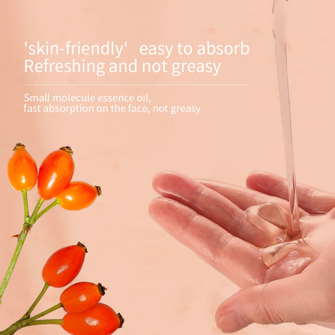 Private Label Rose Essential Oil For Face Care Hyaluronic Acid Alcohol Free Facial Serum Smoothing Remove Acne All Skin Types