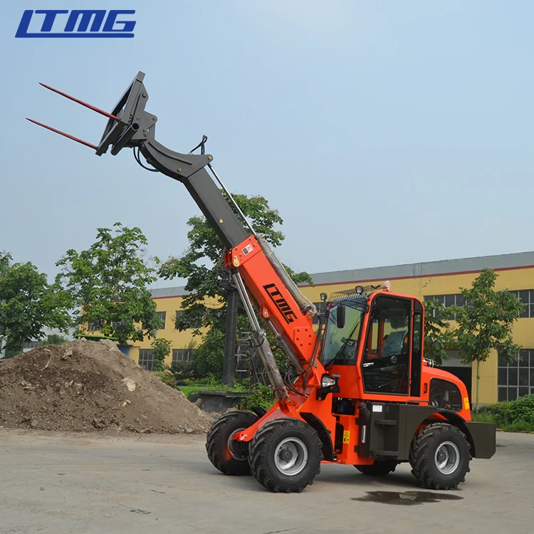 Liftsun Machinery Brand mini loader cheap price Hydraulic front end loader 1.5t 1ton 4wd telescopic boom loader with log grapple