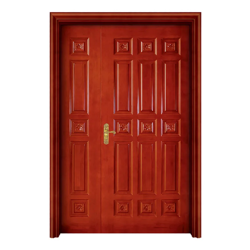 
House main entrance double door with unequal leaves 