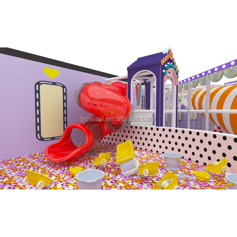Top kids play Custom Indoor Playground for Children Plastic Double Slides climbing play Equipment Manufacturer Sale