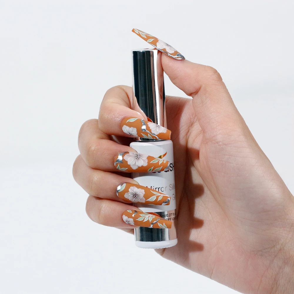 8ml Gold Silver Metallic Liner Gel Polish Super-Bright Mirror Gel Nail Polish French Style Drawing Line Nail Art Vernis