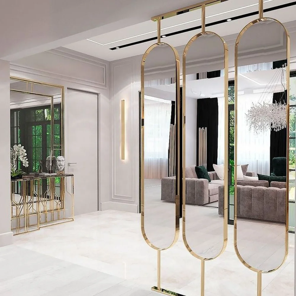 Eco-friendly Bathroom Mirror Led Light Flexible Printer Drawers Dresser Dressing Arch Gold Touch Lights Wall Bathroom Mirror