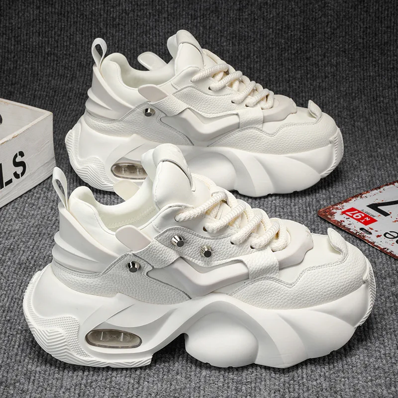 Trendy Torre Sports Casual Shoes Youth Cross-Border New All-Match Breathable Thick-Soled Stitching Increased Youth