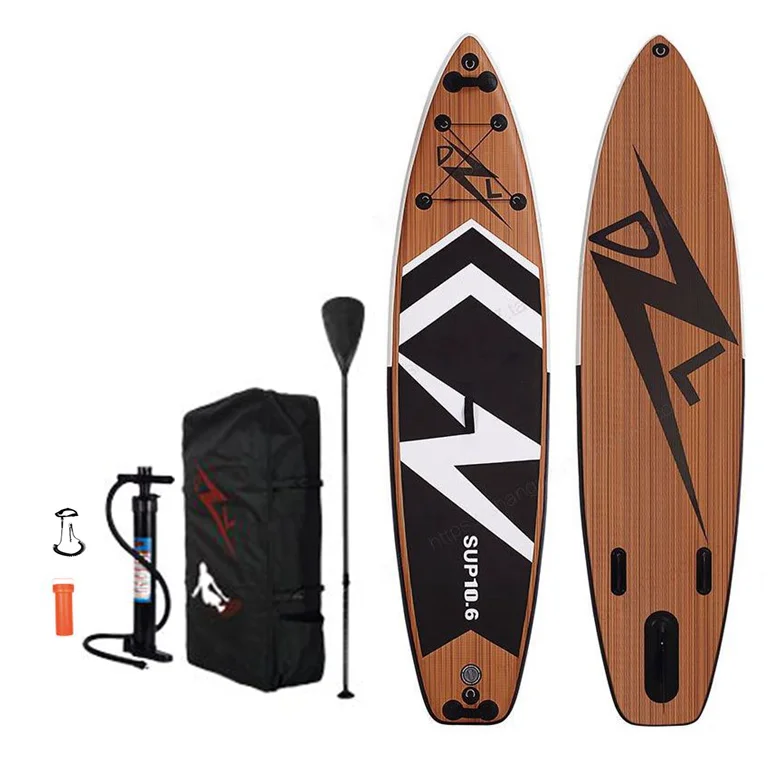 Top Quality New Design Wood Grain Wood Sup Paddle Board Inflatable Sup