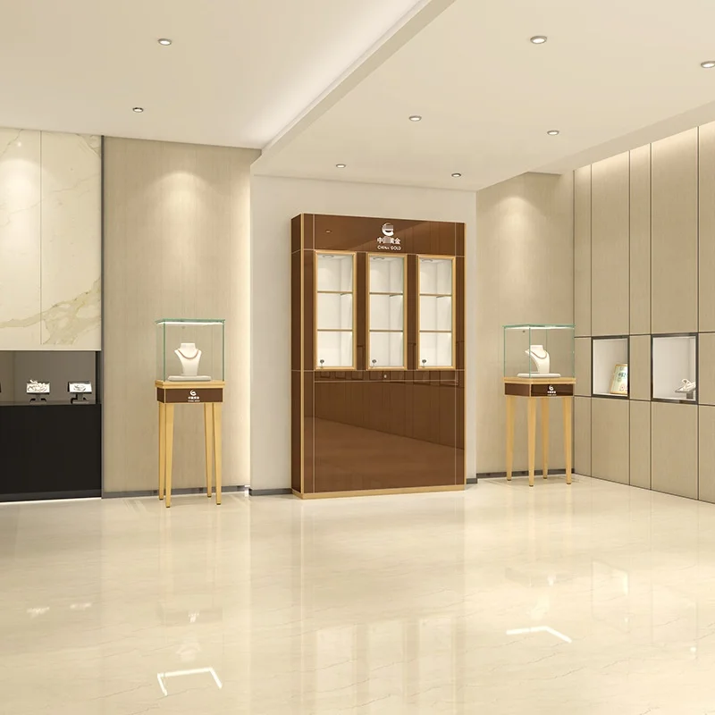wholesale glass aluminum fits trays kiosk wall tempered mobile jewelry counter display showcase
