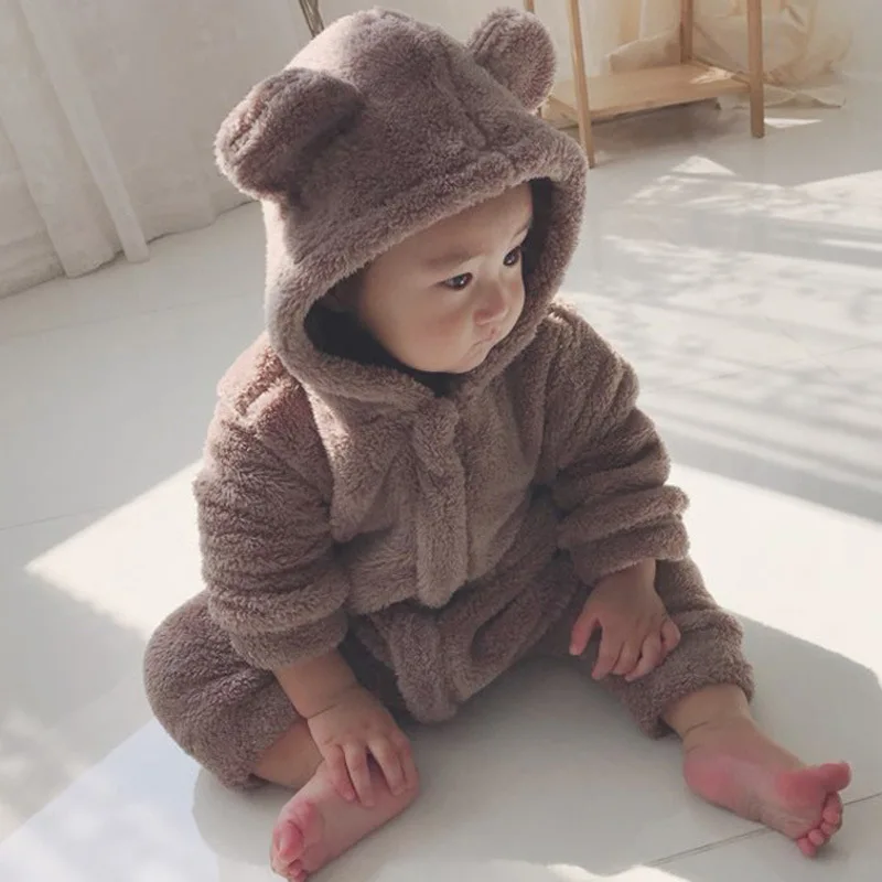 Ivy70133B Spring new year cotton baby girl print romper jumpsuit with hats kids cute bear clothing