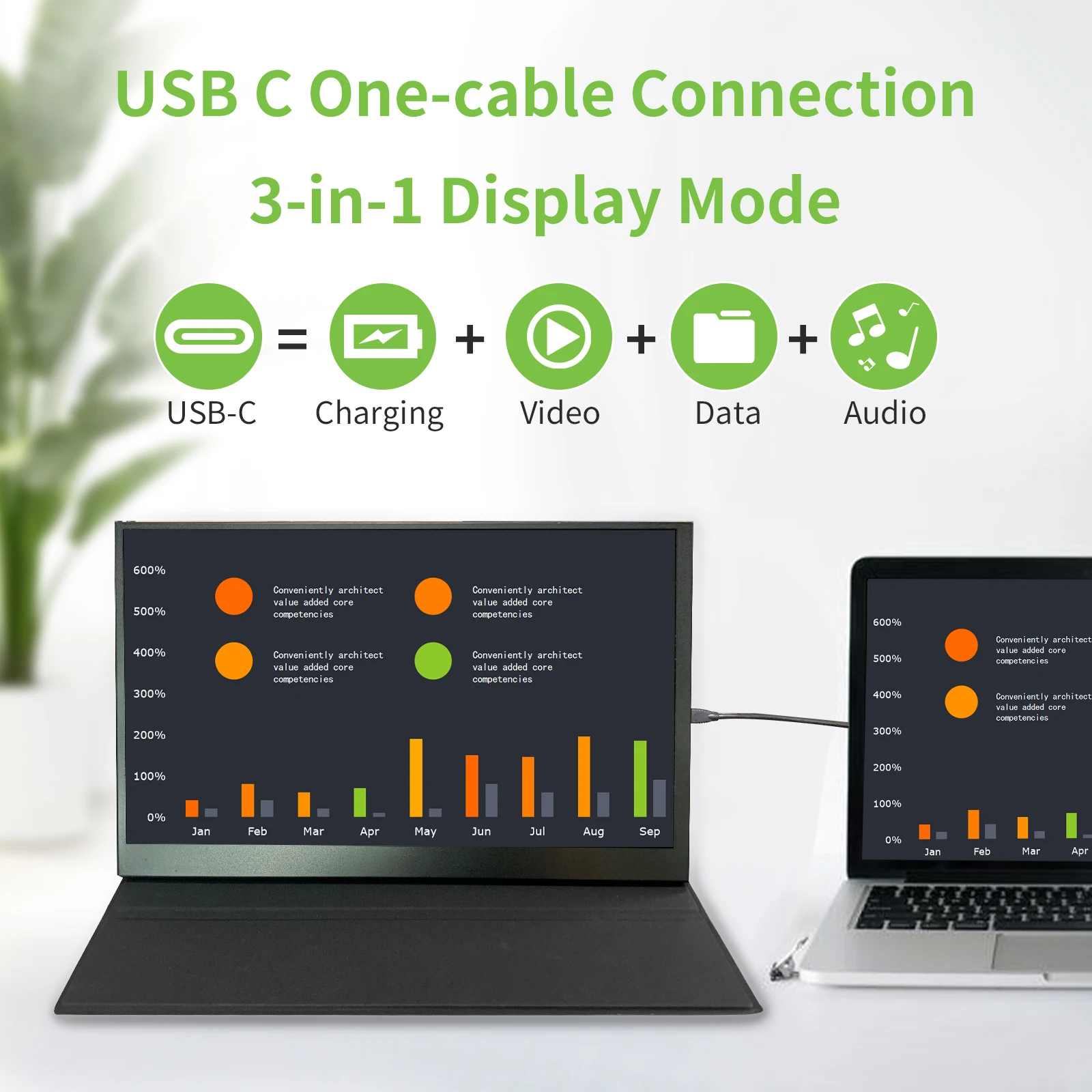 Portable Monitor 15.6 inch Touch Screen Monitor 10.1 12.5 13.3 13 14 17 17.3 inch 1080P Portable Computer Monitor
