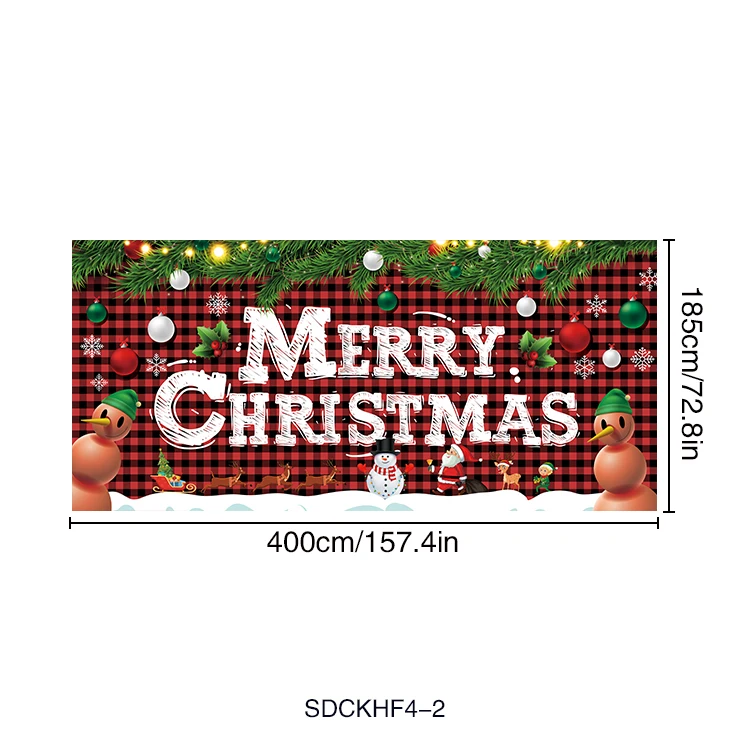 Christmas Garage Door Banner 6 x 13 ft Large Merry Christmas Backdrop Decorations For Outdoor Indoor Home Wall Photo Background