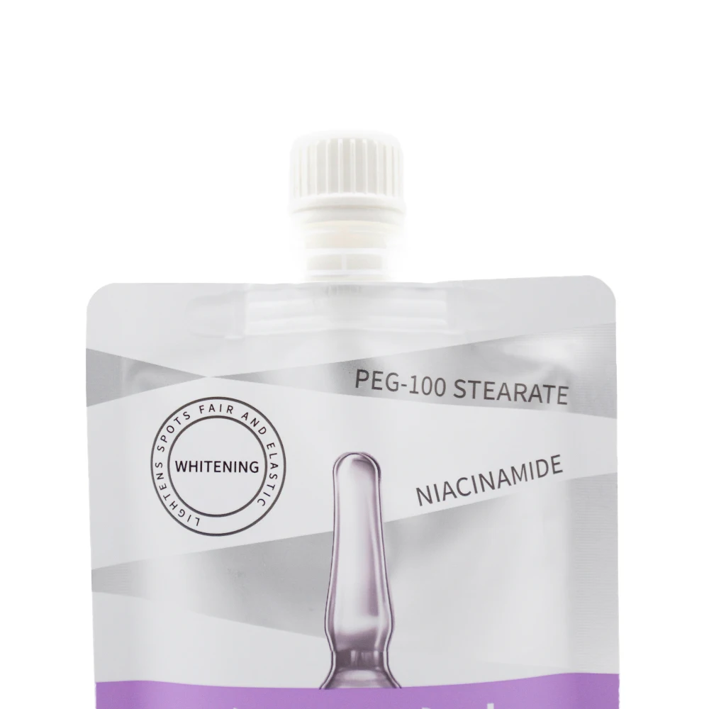 Custom Printed Liquid Refill Bags with Nozzle Doypack Spout Bag Cosmetic Mylar Stand Up Pouch Bags for Skin Care