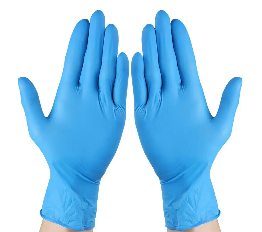 Disposable XL PVC Nitrile Safety Gloves Anti-Slip Waterproof Food Safe Chemical Resistant Medical Cleaning Touch Screen