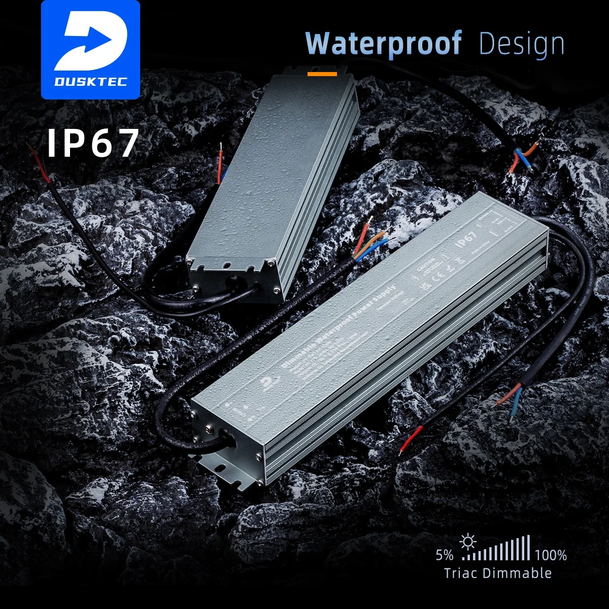 Dusktec водонепроницаемый 8330mA 8,33 Amp 100 Вт постоянное напряжение 170-260Vac 12Vdc Triac 0/1-10V затемняемый светодиодные импульсный источник питания светодиодного табло