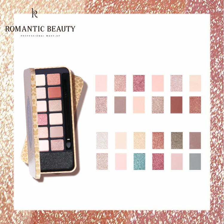 Romantic Beauty Fashion Matte Eyeshadow Palette Glitter Eye Shadow Makeup Nude Makeup Set Korea Cosmetics