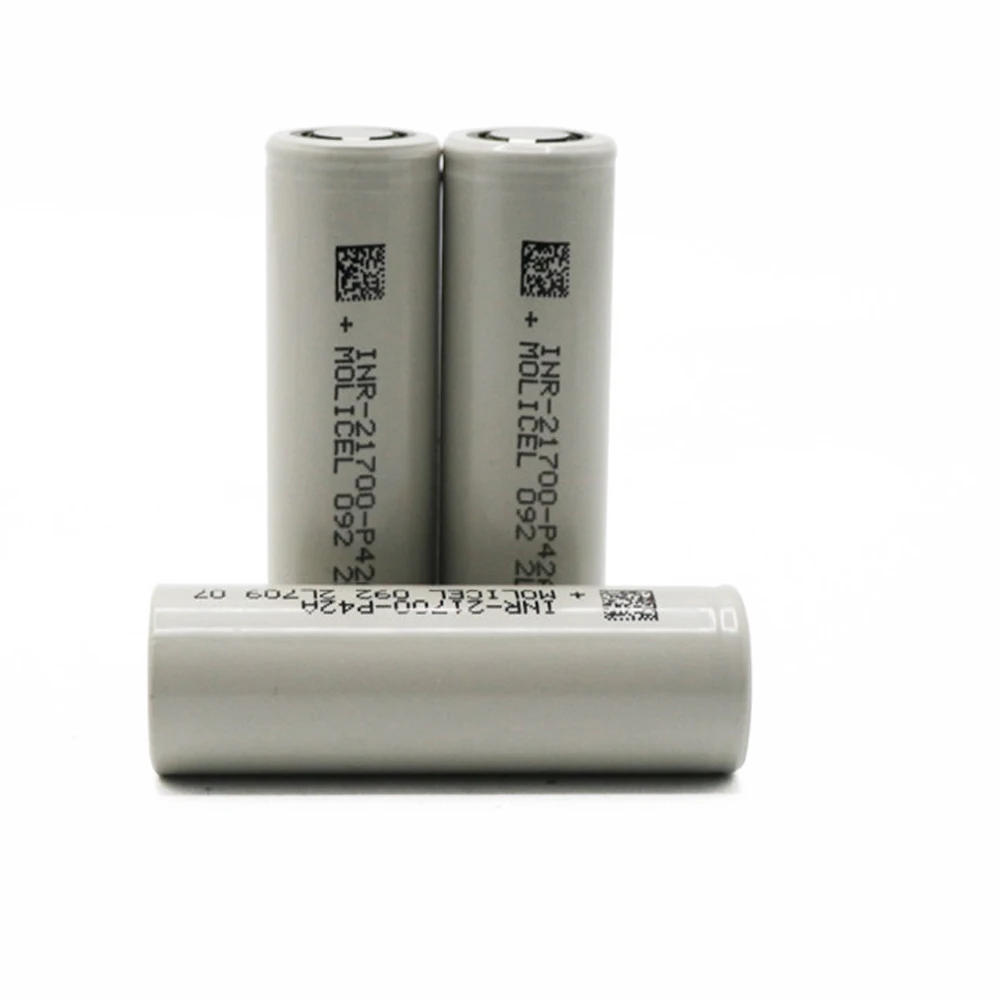 Original Taiwan Molicel Inr 21700 4200mah 30a Battery P42a 3.7v Rechargeable 21700 Battery for Flashlights
