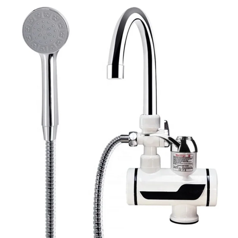 Plastic Portable Tankless Bathroom. Faucet Hot Cold Water Tap Instant Electric Water Heaters With Shower Head