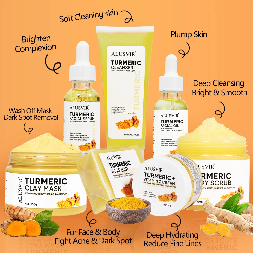 In Stock Turmeric Cream Face Cosmetics Skincare Products Anti Acne Dark Spots Remover Brightening Turmeric Facial Cream & Lotion