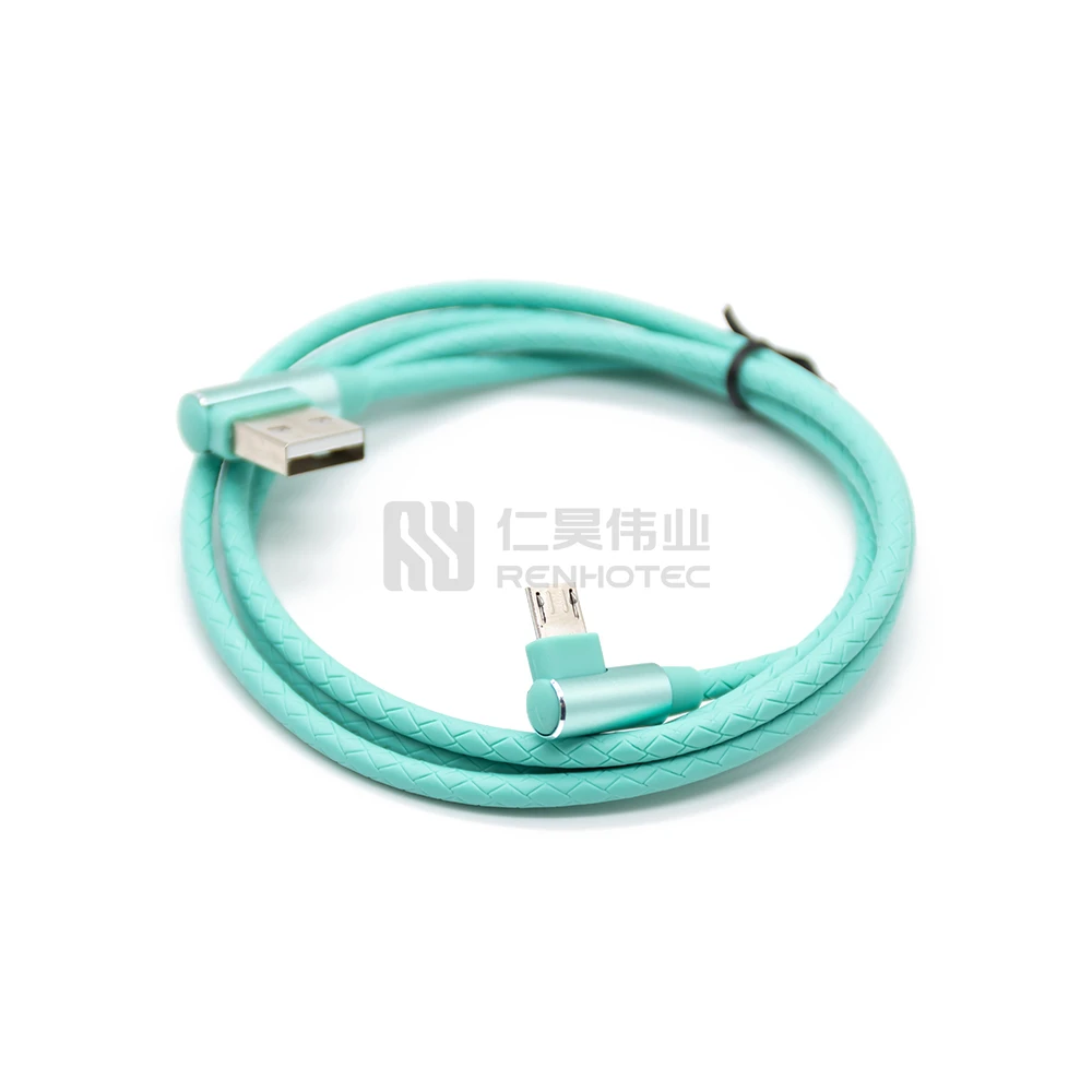 Right Angle Plug USB 2.0 to Micro USB Adapter Cable
