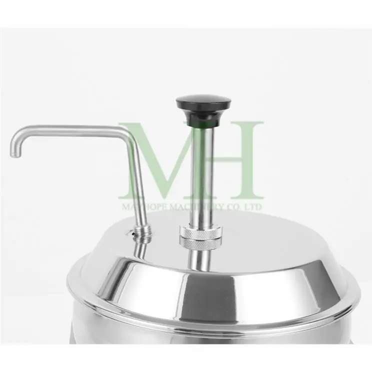 New Arrival Commercial Electric Sauce Warmer Dispenser Cheese Dispenser with Pump Stainless Steel Condiment Pump Dispenser