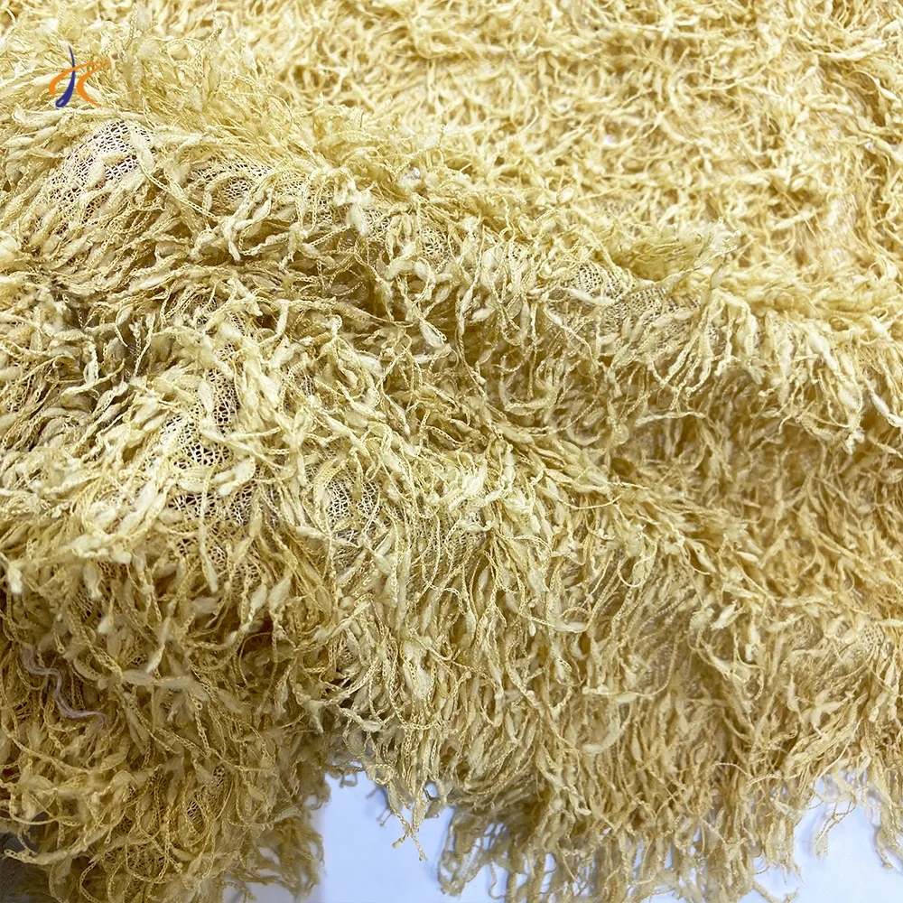 High quality mongolian faux fur fabric curly long stretch long pile faux fur fabric wholesale