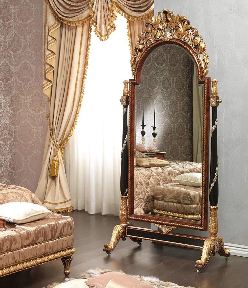 CBMmart Custom Design Handcrafted Italian Classical Royal Furniture Antique Gold Bedroom Sets
