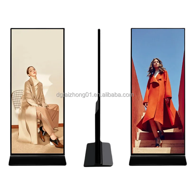 64/69inch Touch Screen Vertical Lcd Panel Stand Advertising Display Lcd Advertising Machine Full Hd Big Advertising Screen