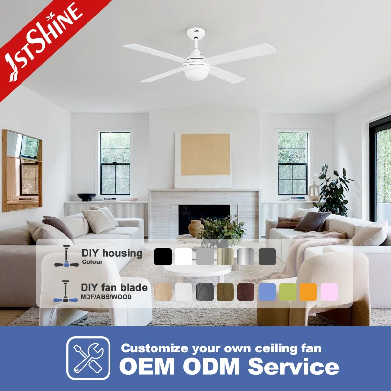 1stshine ceiling fan DCF-W986 large airflow noiseless led ceiling fans with light