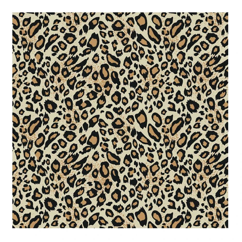 polyester soft stretch shining satin chiffon custom leopard prints digital design for garment wedding dress skin-friendly fabric