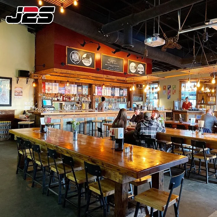 Kitchen Counter Height Pub Restaurant Industrial Wooden Bar Stool With Low Back 72cm Metal Frame High Bar Chairs