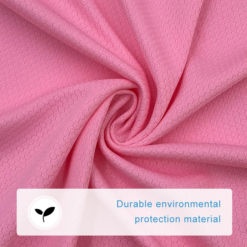 No8871100% Polyester Knit White Athletic Honeycomb Hexagon Diamond Sports Mesh Jersey Fabric for Football Soccer Sportswear Weft