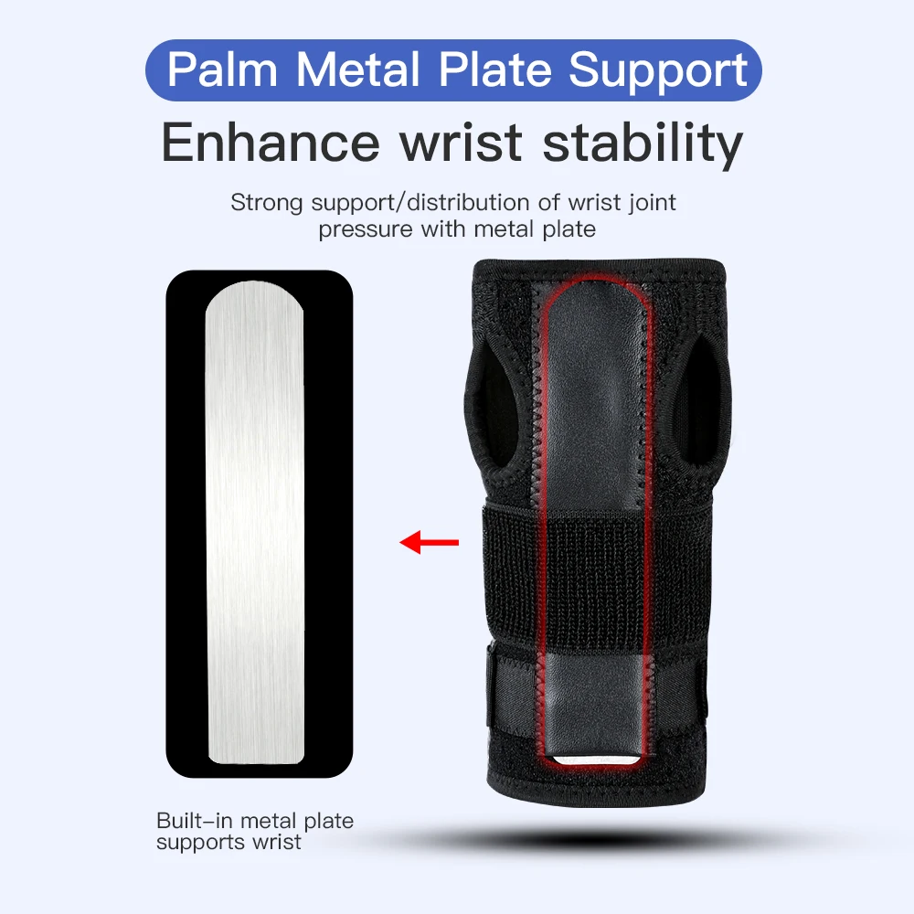 Carpal Tunnel Wrist Brace for Men and Women Metal Wrist Splint for Hand and Wrist Support and Tendonitis Arthritis Pain Relief