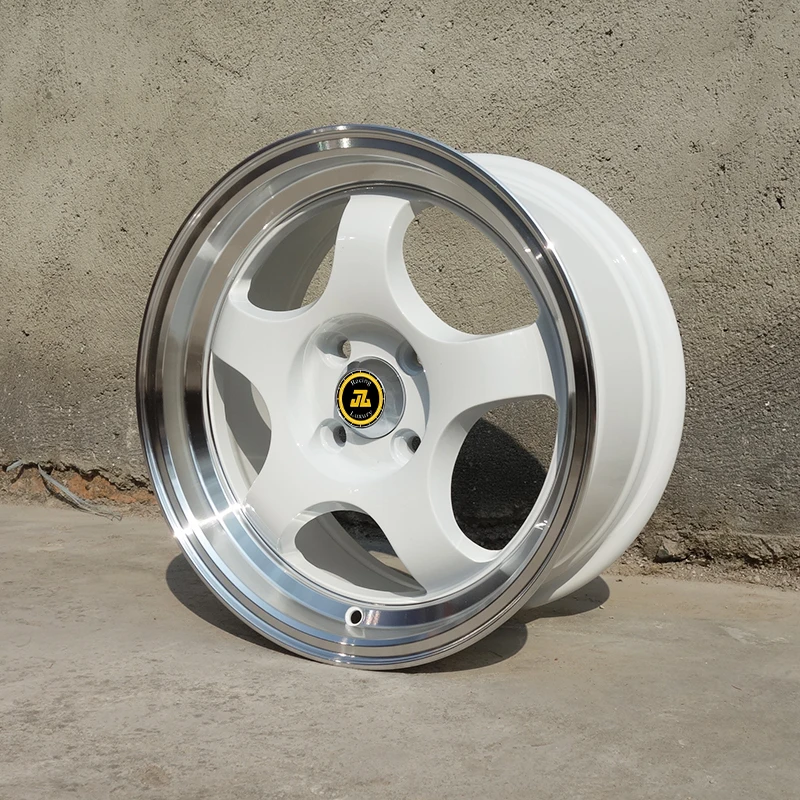 Jiangzao customize cerchi in lega black 4 hole 4*100 15 inch passenger car rims wheels