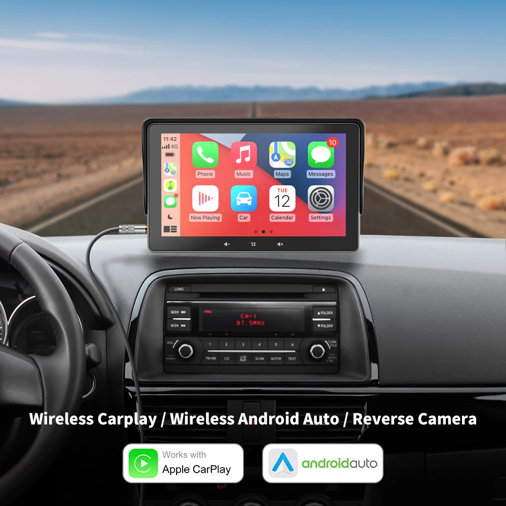 Grandnavi 7inch Wireless Carplay Android Auto MP5 Car Video BT WIFI USB SD Play Music FM Transmitter For Universal Car