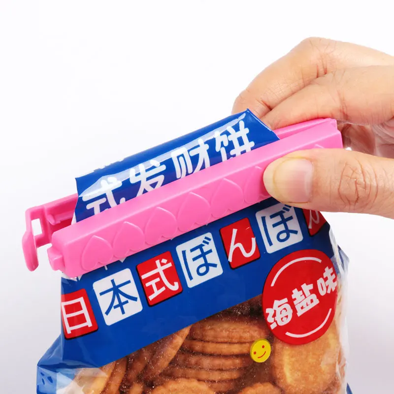 5pcs Pack Snack Clips Set Fresh-Keeping Clamp Sealer Assorted Colors Food Grade PP Material Bag Seal Clips Kitchen Accessories