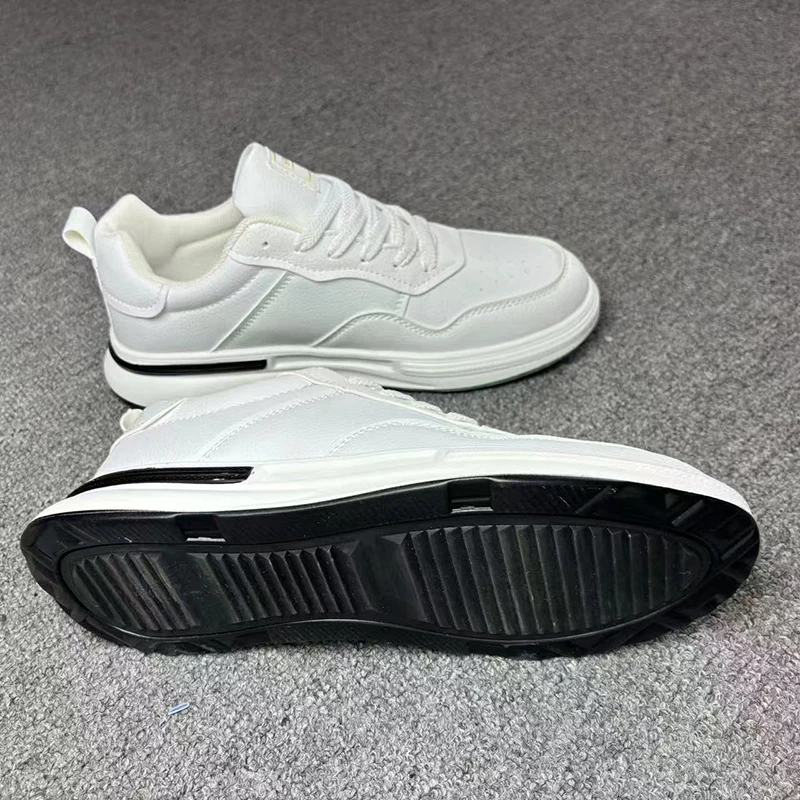 Good quality comfortable lightweight casual walking tennis zapatos deportivos white leather sneakers mens sports shoes