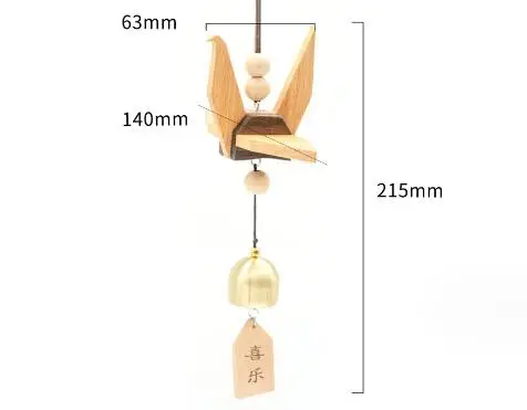 Thousand paper crane wind chimes wooden aerial hanging decoration wood workshop DIY material package toys