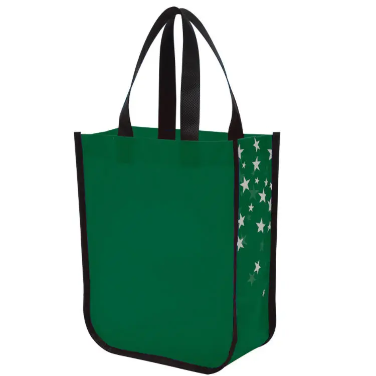 Recyclable Round Corner Eco Friendly Custom Logo Printed Shopping Tote Bag Non Woven Bag