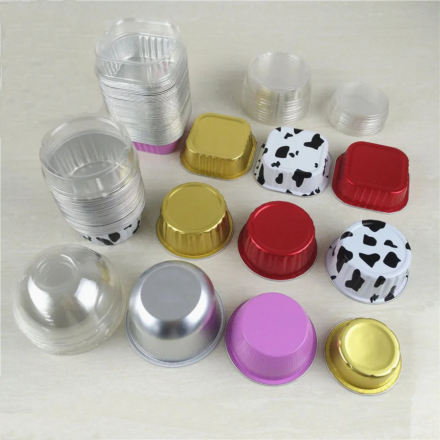 In stock multiple size aluminum foil food tray pan box cup aluminum foil container