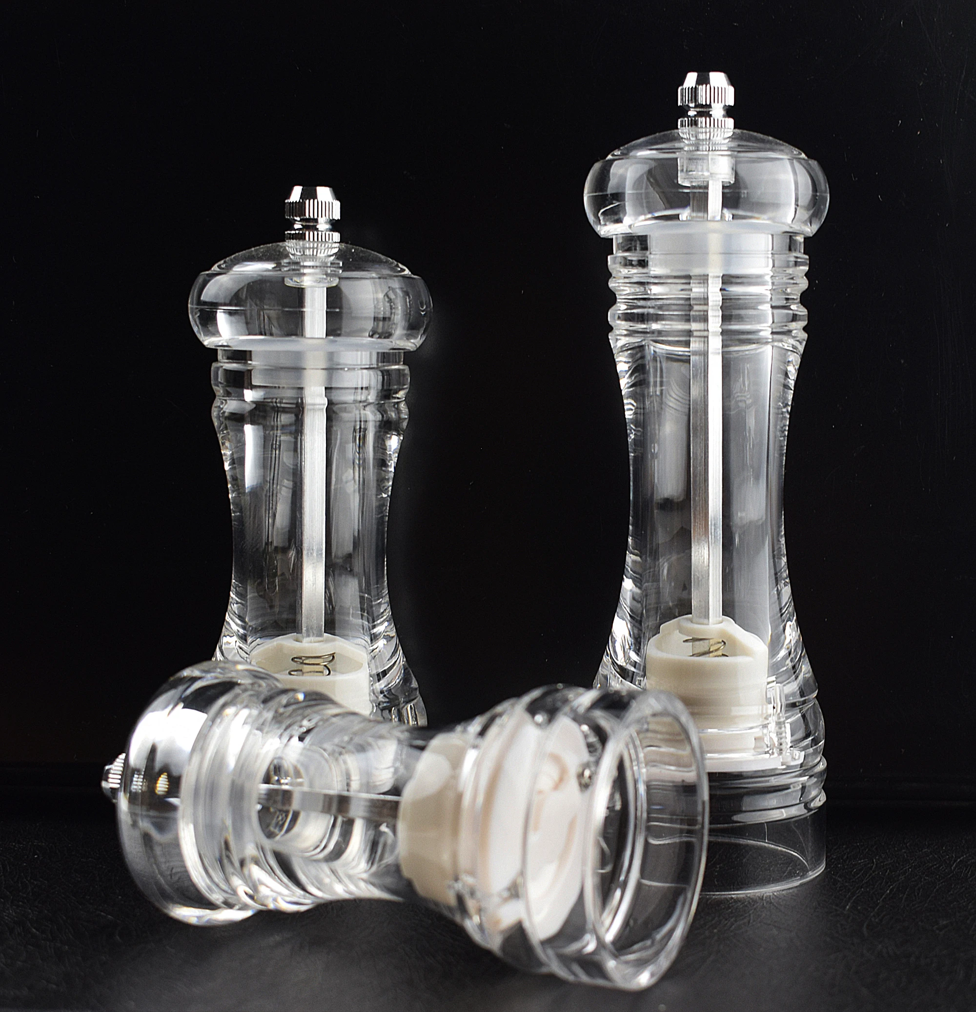 amazon high quality kitchen accessories tools gadgets kitchenware transparent  acrylic salt and pepper mill mills