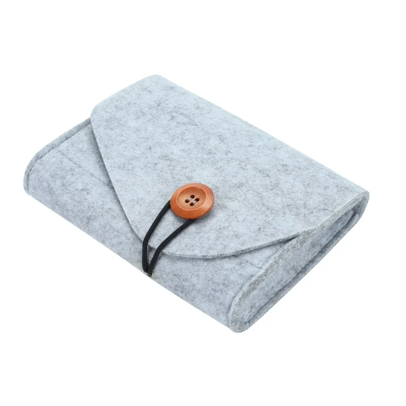 Оптовая продажа по заводской цене, мягкие фетровые дорожные сумки для наушников, кошельки для дам