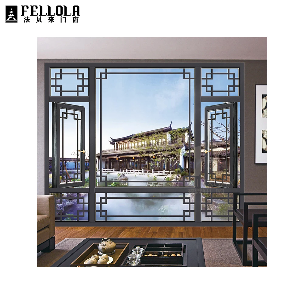 
Cheap Black Aluminum Glass Frame Window French Round Casement Frame Aluminum Profiles Casement Windows Australia 