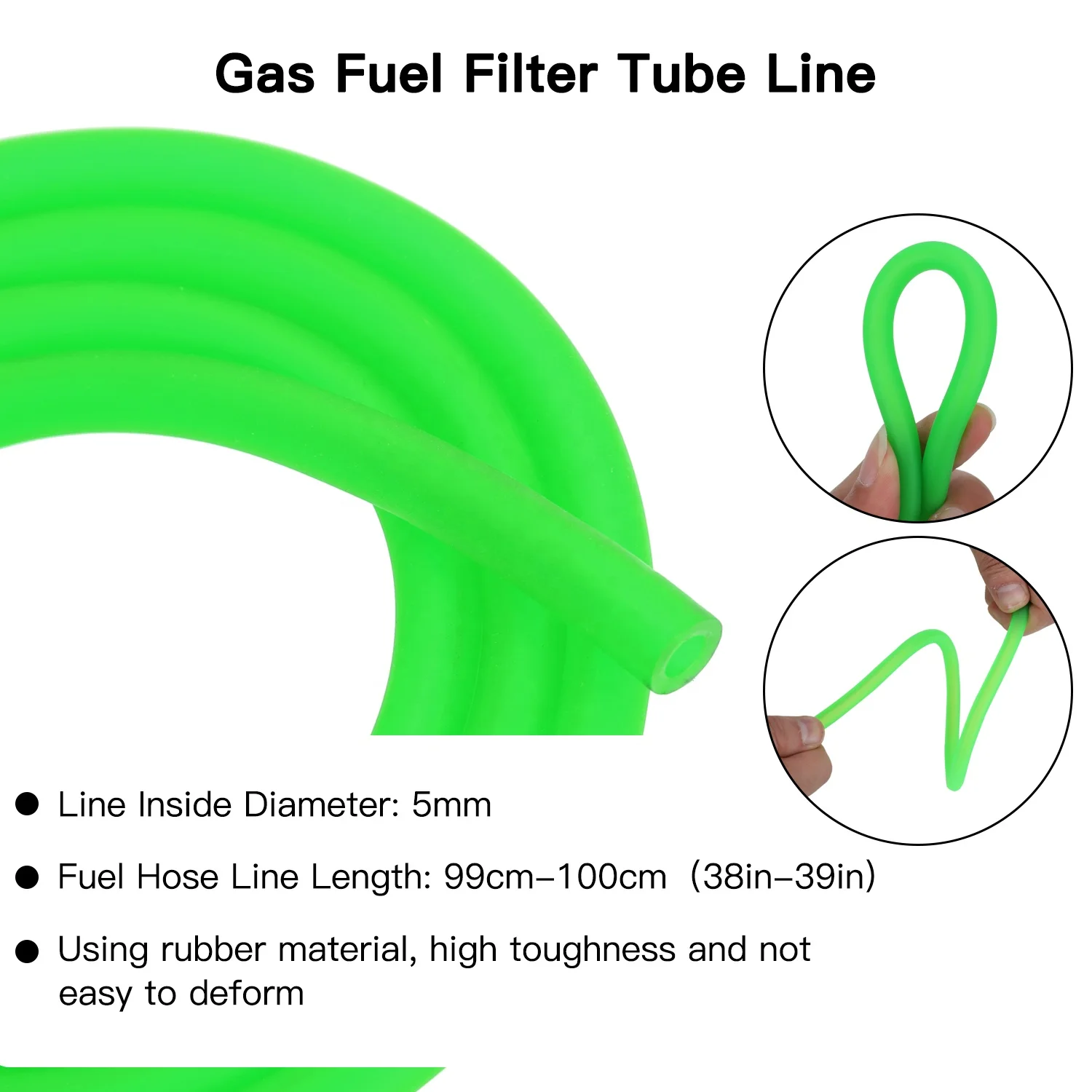 HIAORS Green Gas Fuel Petrol Tube Line for Gy6 49cc 50cc SSR110 125 Coolster TaoTao Go Kart ATV Motorcycle Parts