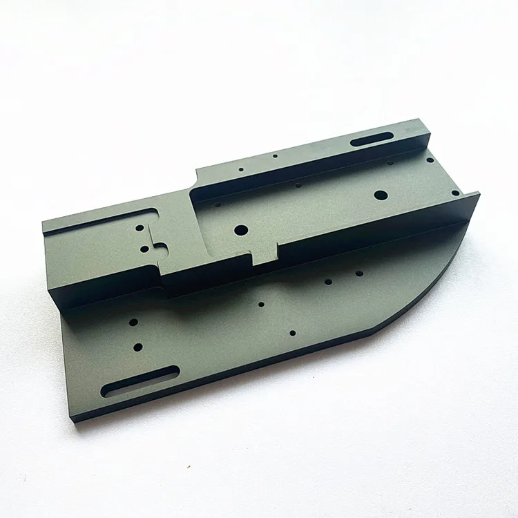 Hard oxidation natural color aluminum alloy pet injection machinery base with CNC machining milling