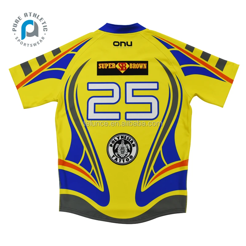 PURE  Polynesian Breathable Latest Best Training Men Sublimated Wholesale Custom Rugby Jersey Wear For Team Club
