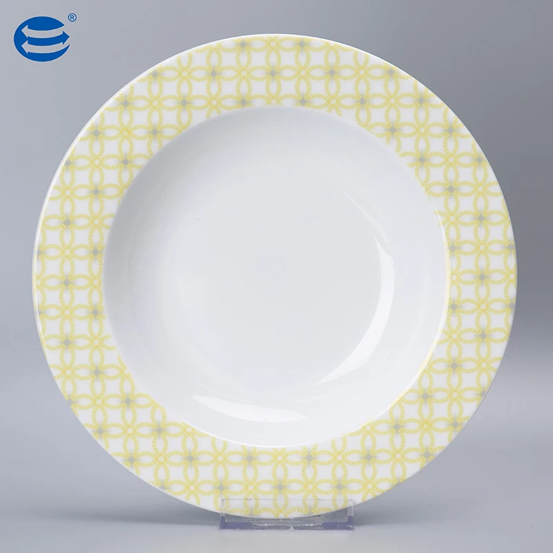 Yellow Daisy Pattern Modern Ceramic Plate Cup Dinner Sets for Restaurant Event Party Wedding Porcelain Dinnerware Set