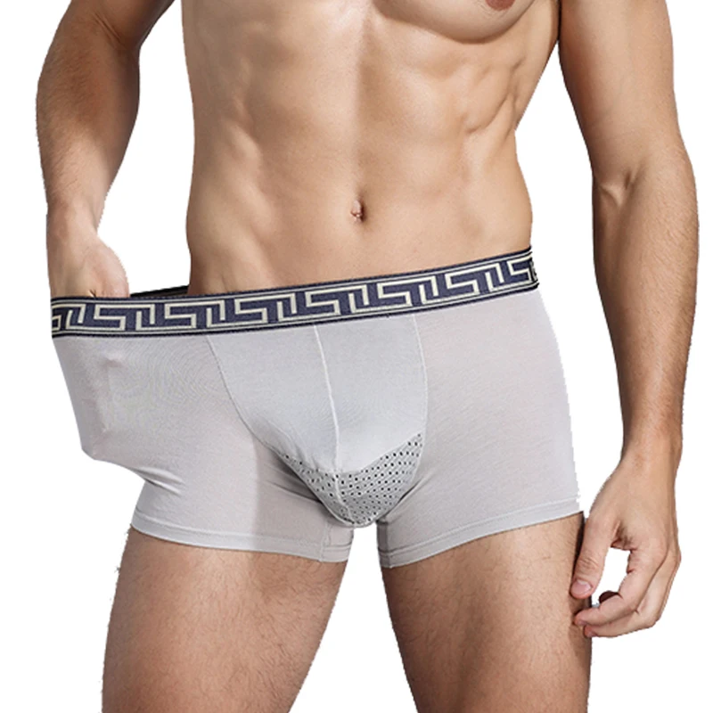
Custom Logo Underwear Wholesale Mens Inner Wears Mesh Men Brief Shorts Pants Boxer Man Underwear 