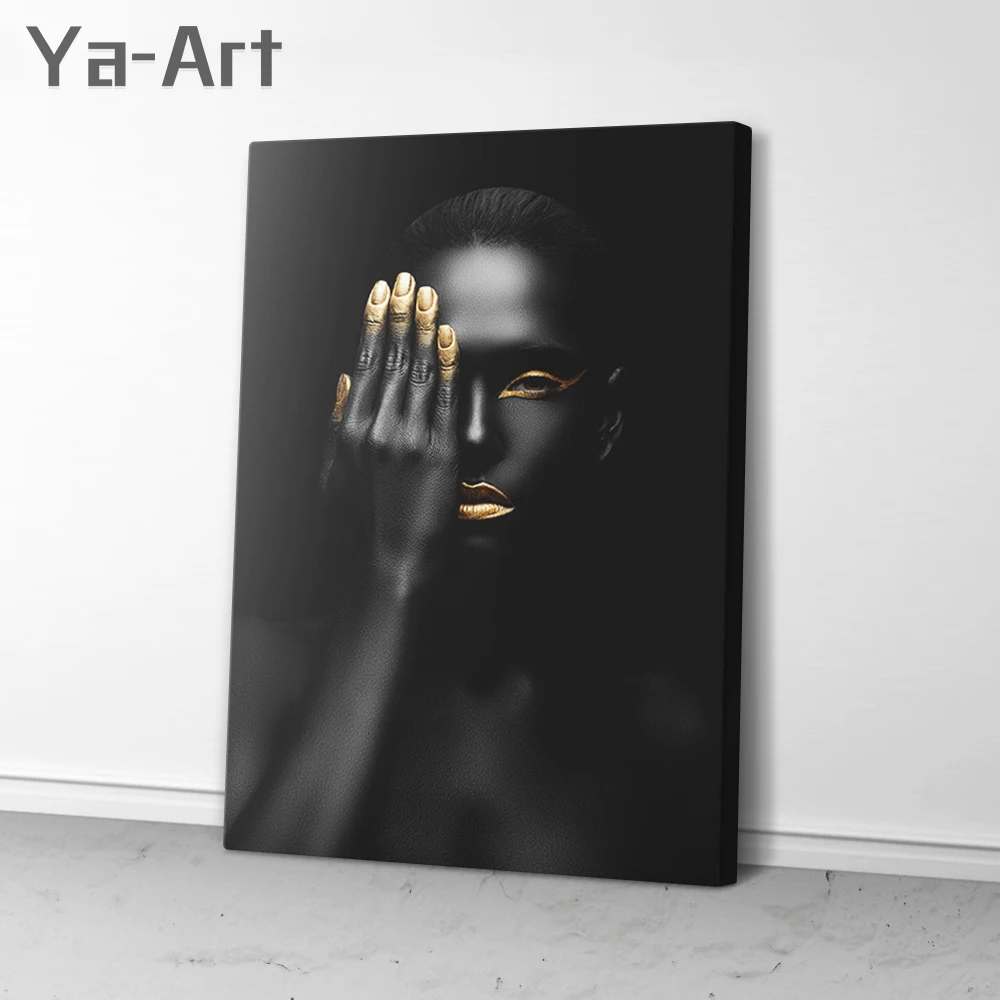 Home goods Artwork African American black women portrait art canvas prints