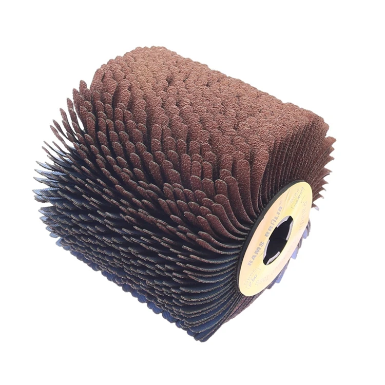 110x100x19mm Cross Lock Sandcloth Strip Grinding Polishing Brush Drum Wheel for Wooden Door Panel Finish