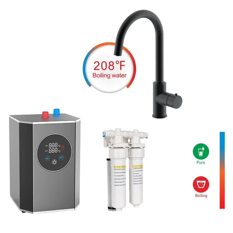 Hexagonal electronic temperature-adjustable smart water heater instant water boiler